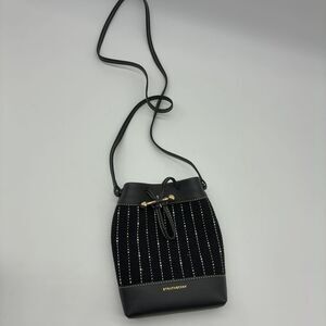 Strathberry Black and Gold Mini Bag